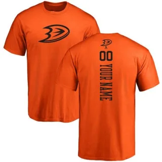 Custom Anaheim Ducks Custom One Color Backer T-Shirt - Orange