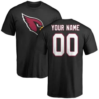 Custom Arizona Cardinals Custom Name & Number Logo T-Shirt - Black