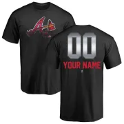 Custom Atlanta Braves Custom Midnight Mascot T-Shirt - Black