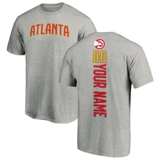 Custom Atlanta Hawks Ash Custom Backer T-Shirt