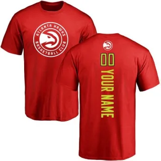 Custom Atlanta Hawks Red Custom Backer T-Shirt