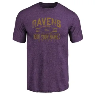 Custom Baltimore Ravens Custom Flanker Tri-Blend T-Shirt - Purple