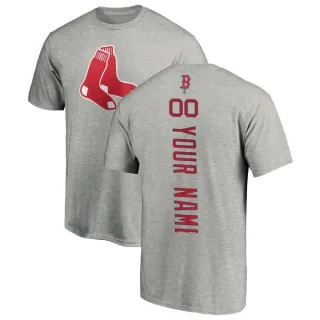 Custom Boston Red Sox Custom Backer T-Shirt - Ash