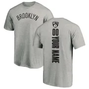 Custom Brooklyn Nets Ash Custom Backer T-Shirt