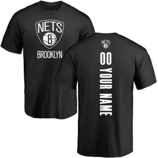 Custom Brooklyn Nets Black Custom Backer T-Shirt