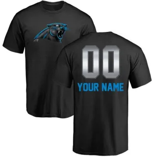 Custom Carolina Panthers Custom Midnight Mascot T-Shirt - Black