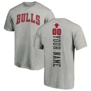 Custom Chicago Bulls Ash Custom Backer T-Shirt