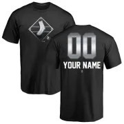 Custom Chicago White Sox Custom Midnight Mascot T-Shirt - Black