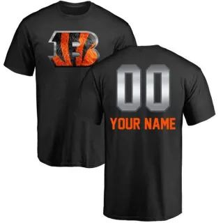 Custom Cincinnati Bengals Custom Midnight Mascot T-Shirt - Black