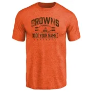 Custom Cleveland Browns Custom Flanker Tri-Blend T-Shirt - Orange