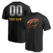 Custom Cleveland Cavaliers Black Custom Midnight Mascot T-Shirt