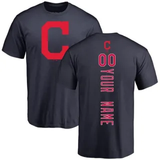 Custom Cleveland Indians Custom Backer T-Shirt - Navy