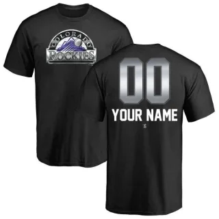 Custom Colorado Rockies Custom Midnight Mascot T-Shirt - Black