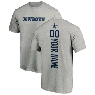 Custom Dallas Cowboys Custom Backer T-Shirt - Ash