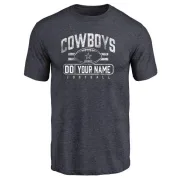 Custom Dallas Cowboys Custom Flanker Tri-Blend T-Shirt - Navy