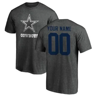Custom Dallas Cowboys Custom One Color T-Shirt - Ash