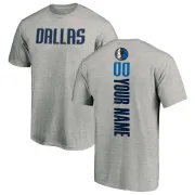 Custom Dallas Mavericks Ash Custom Backer T-Shirt