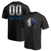 Custom Dallas Mavericks Black Custom Midnight Mascot T-Shirt