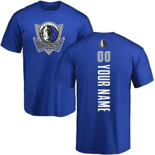 Custom Dallas Mavericks Royal Custom Backer T-Shirt