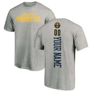 Custom Denver Nuggets Ash Custom Backer T-Shirt