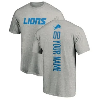 Custom Detroit Lions Custom Backer T-Shirt - Ash