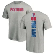 Custom Detroit Pistons Ash Custom Backer T-Shirt