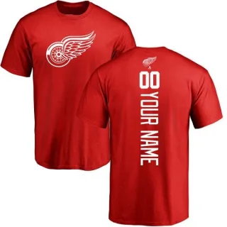 Custom Detroit Red Wings Custom Backer T-Shirt - Red