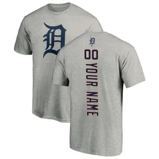 Custom Detroit Tigers Custom Backer T-Shirt - Ash