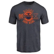 Custom Edmonton Oilers Custom Insignia Tri-Blend T-Shirt - Royal