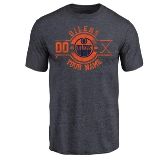 Custom Edmonton Oilers Custom Insignia Tri-Blend T-Shirt - Royal