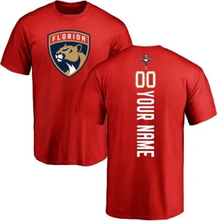 Custom Florida Panthers Custom Backer T-Shirt - Red