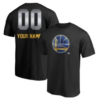 Custom Golden State Warriors Black Custom Midnight Mascot T-Shirt