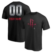 Custom Houston Rockets Black Custom Midnight Mascot T-Shirt