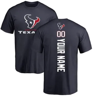 Custom Houston Texans Custom Backer T-Shirt - Navy