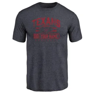 Custom Houston Texans Custom Flanker Tri-Blend T-Shirt - Navy