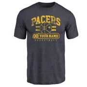 Custom Indiana Pacers Navy Custom Baseline Tri-Blend T-Shirt