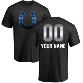 Custom Indianapolis Colts Custom Midnight Mascot T-Shirt - Black