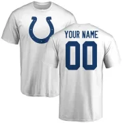 Custom Indianapolis Colts Custom Name & Number Logo T-Shirt - White