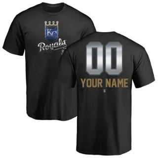 Custom Kansas City Royals Custom Midnight Mascot T-Shirt - Black