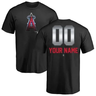 Custom Los Angeles Angels Custom Midnight Mascot T-Shirt - Black