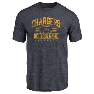 Custom Los Angeles Chargers Custom Flanker Tri-Blend T-Shirt - Navy