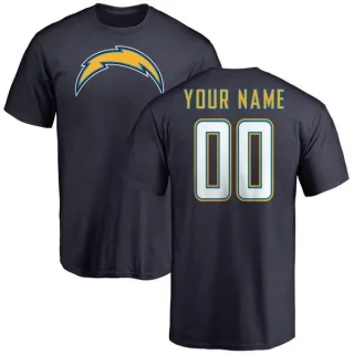 Custom Los Angeles Chargers Custom Name & Number T-Shirt - Navy