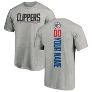 Custom Los Angeles Clippers Ash Custom Backer T-Shirt