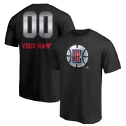 Custom Los Angeles Clippers Black Custom Midnight Mascot T-Shirt