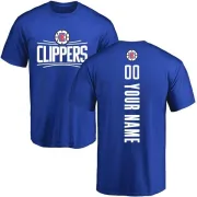 Custom Los Angeles Clippers Royal Custom Backer T-Shirt