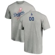 Custom Los Angeles Dodgers Custom Backer T-Shirt - Ash