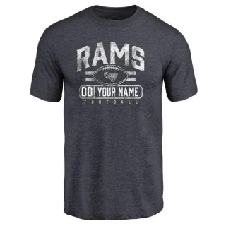 Custom Los Angeles Rams Custom Flanker Tri-Blend T-Shirt - Navy