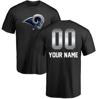 Custom Los Angeles Rams Custom Midnight Mascot T-Shirt - Black