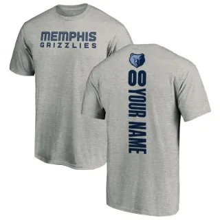 Custom Memphis Grizzlies Ash Custom Backer T-Shirt