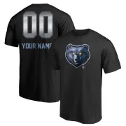 Custom Memphis Grizzlies Black Custom Midnight Mascot T-Shirt